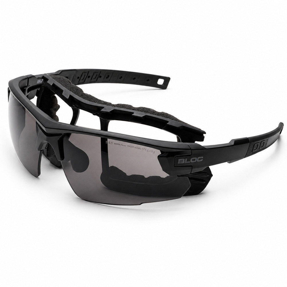 BLOC® Tactical Predator Protective Glasses Set USA. Black