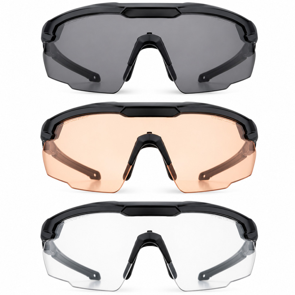 BLOC® Tactical Predator Protective Glasses Set USA. Black