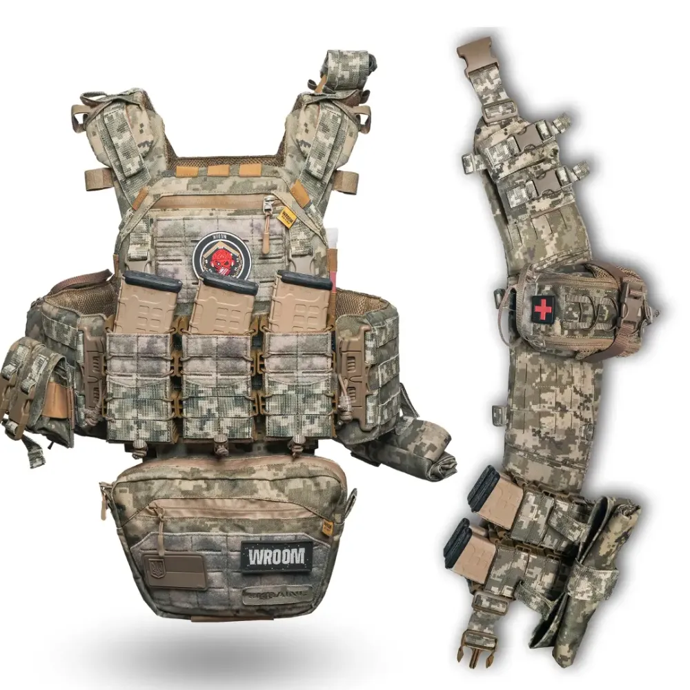 Комплект плитоноска Ghost Gen4 V2+ з РПС з балістичним захистом 2 класу, колір піксель