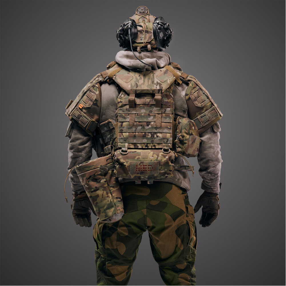 Ghost Performance V5+ Plate Carrier Set with RPS and Level 1 Ballistic Protection. Color Multicam