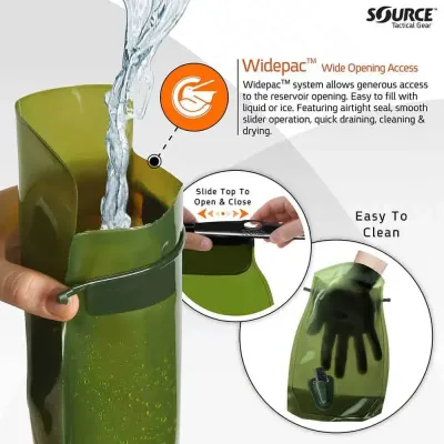 System nawadniający Source Kangaroo Collapsible Canteen 1L