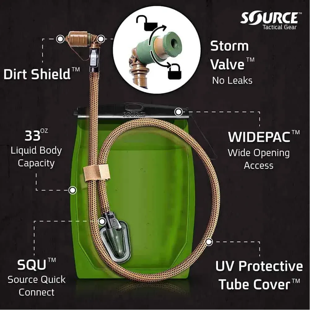 System nawadniający Source Kangaroo Collapsible Canteen 1L