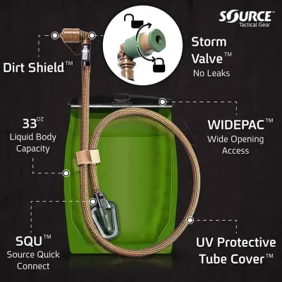 System nawadniający Source Kangaroo Collapsible Canteen 1L