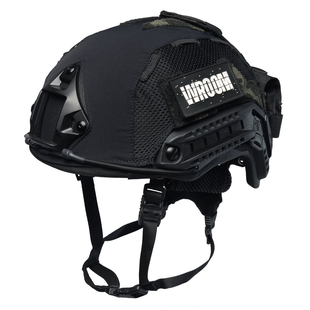 Ballistic Helmet (Combat Helmet) FAST NIJ IIIA Black with Multicam Black USA Cover