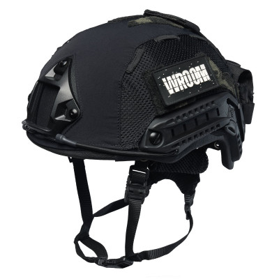 Балістичний шолом (каска) FAST NIJ IIIa чорний з кавером Multicam Black USA