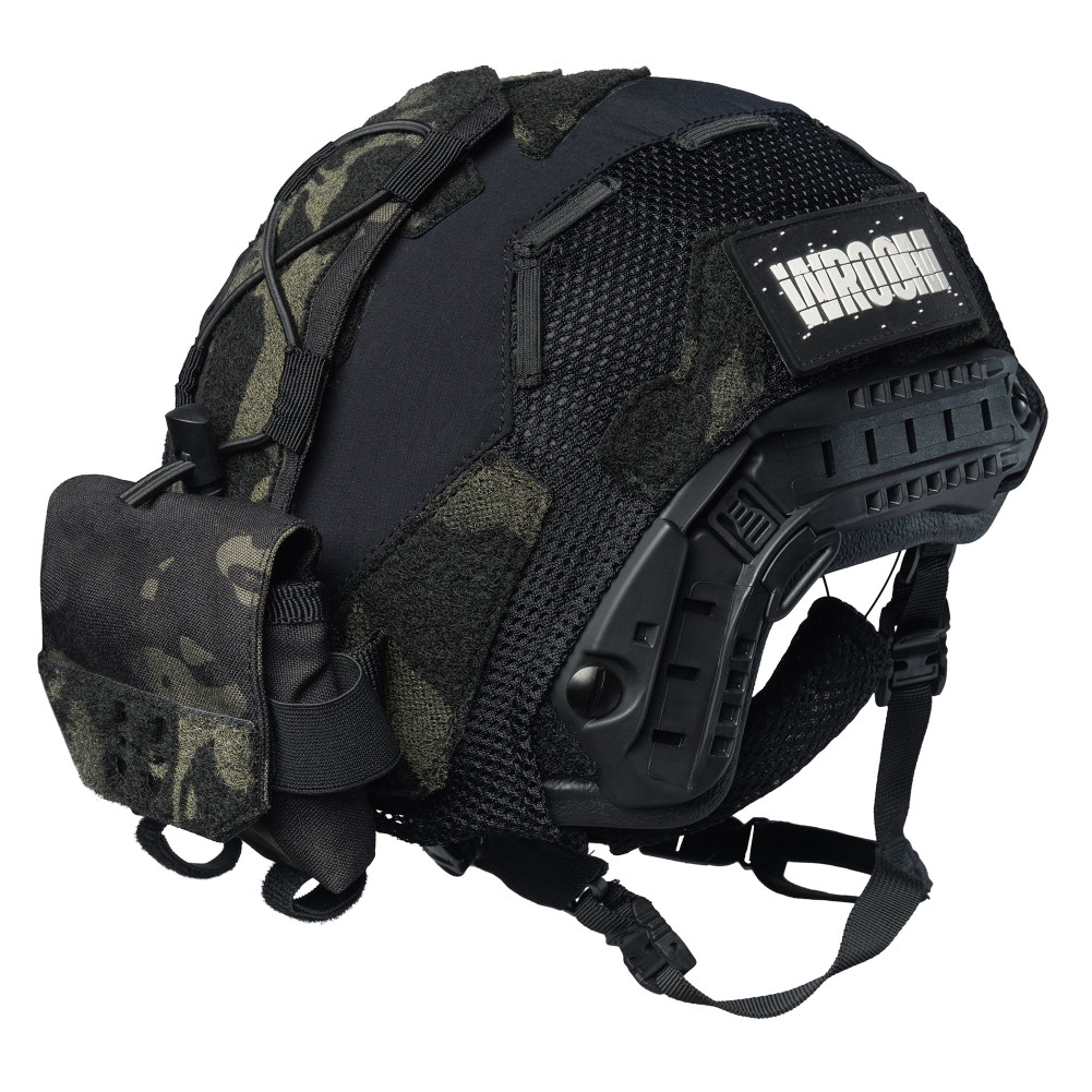 Балістичний шолом (каска) FAST NIJ IIIa чорний з кавером Multicam Black USA