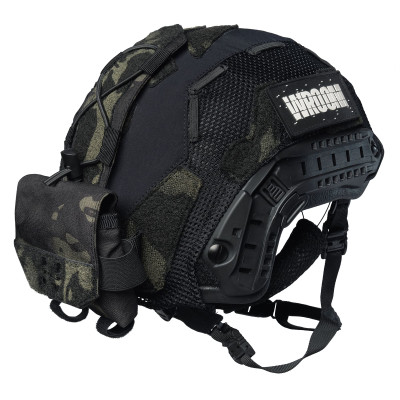 Балістичний шолом (каска) FAST NIJ IIIa чорний з кавером Multicam Black USA