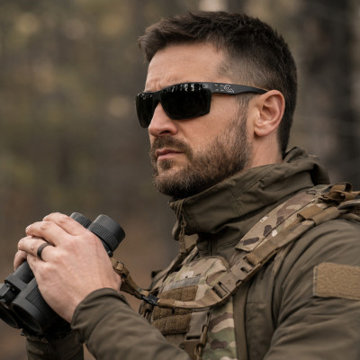 Okulary ochronne Gatorz Marauder Inferno Photochromic ANSI Z87.1+ Mil-Spec Ballistic, Gunmetal Cerakote