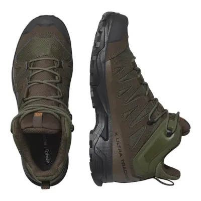 Берці тактичні трекінгові Salomon X Ultra Tracker Mid GTX. Колір Оливковий