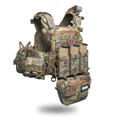 Ghost Gen4 V2 Plate Carrier Set with Load-Bearing System (LBE) and Level 1 Ballistic Protection, Color Multicam