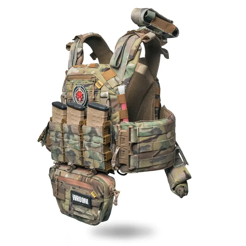Ghost Gen4 V2 Plate Carrier Set with Load-Bearing System (LBE) and Level 1 Ballistic Protection, Color Multicam