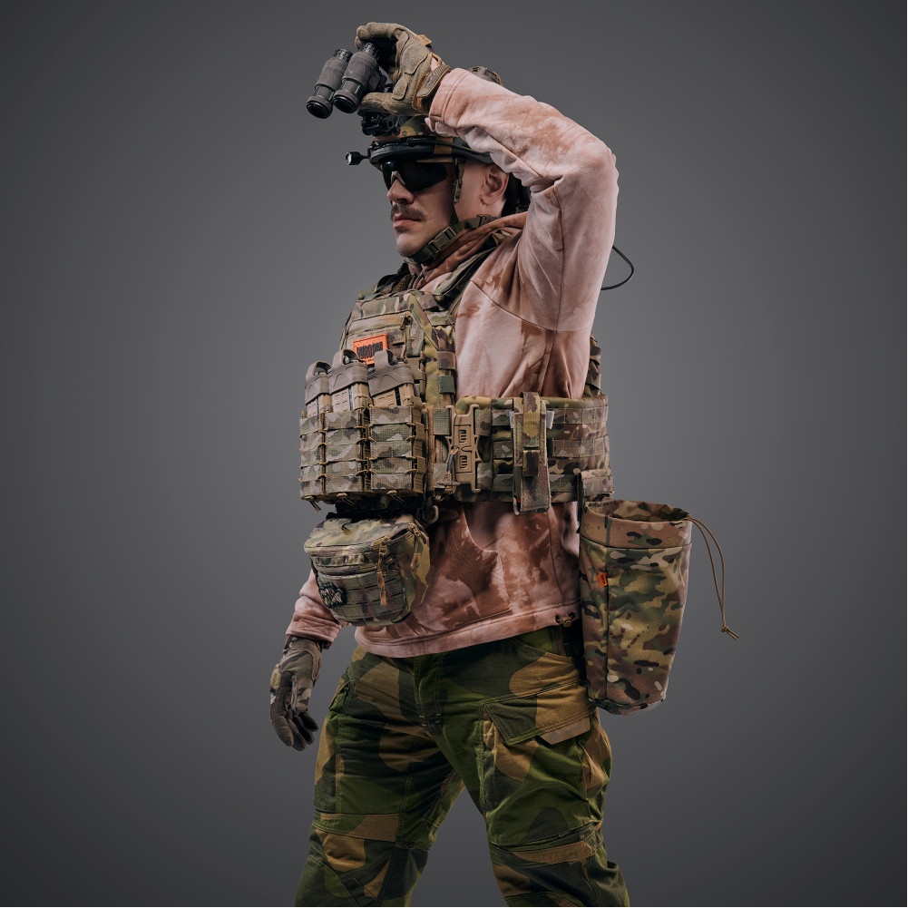 Ghost Gen4 V2 Plate Carrier Set with Load-Bearing System (LBE) and Level 1 Ballistic Protection, Color Multicam