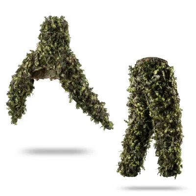 Маскировочный костюм Ghillie V8 PRO. Цвет зелёный (Летний лес)