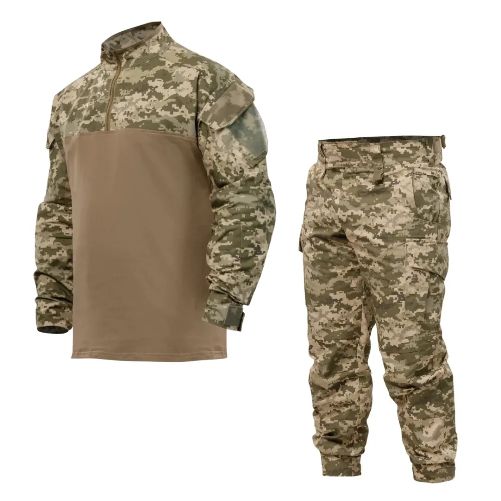 Комплект форми: убакс BattleSkin Regular та тактині брюки Battlegear. Колір Піксель.