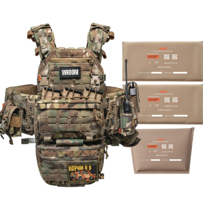 Plate Carrier ulepszony Ghost Performance V2 z ochroną balistyczną klasy 1 + łącznie 9
