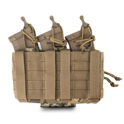 WROOM utility admin pouch for 3 magazines with MOLLE system. Color Pixel