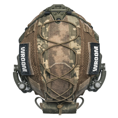 Ballistic Helmet Sestan-Busch BK-ACH-HC Olive with Earmor M32(X) Active Headset + Pixel Camo Cover