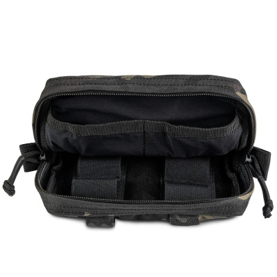 WROOM 2-compartment organizer pouch. Color Multicam Black USA