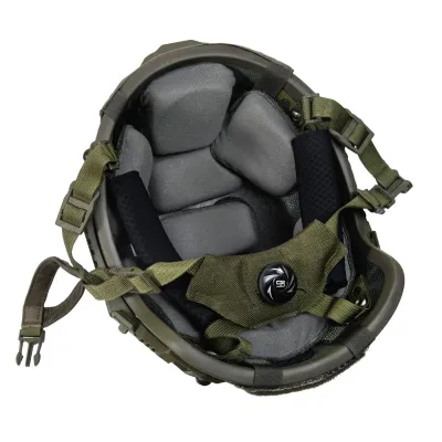 Ballistic Helmet Sestan-Busch BK-ACH-HC, olive color, with Cam-Fit suspension system + pixel cover