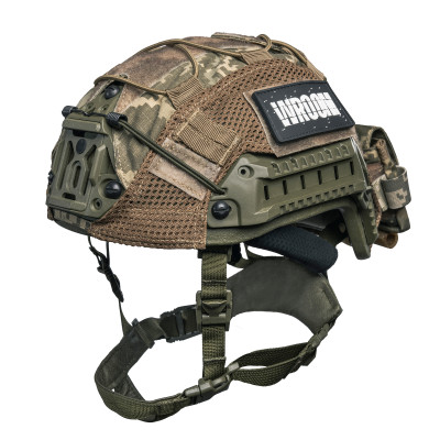 Ballistic Helmet Sestan-Busch BK-ACH-HC, olive color, with Cam-Fit suspension system + pixel cover
