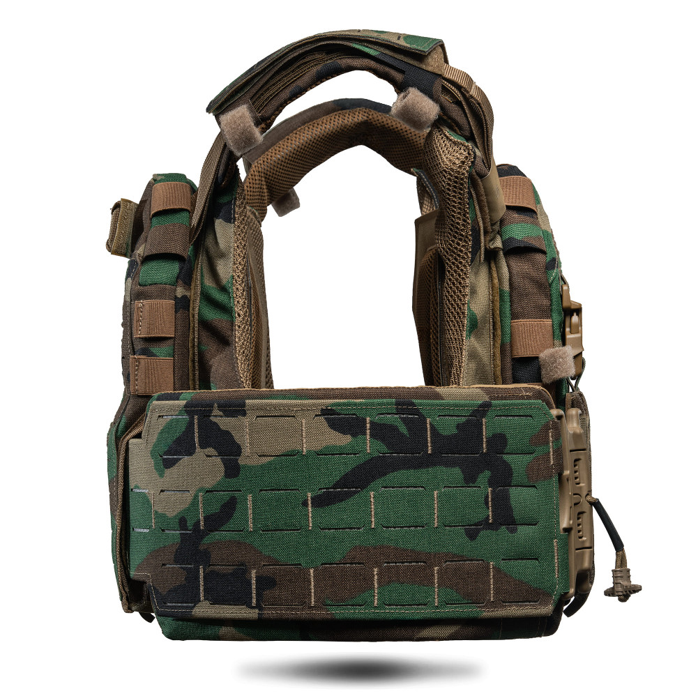 Body Armor Level 6 GHOST GEN5+ PRO with Level 6 Plates and Level 2 Side Ballistic Protection. Color Multicam Woodland