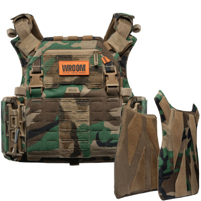 Улучшенная плитоноска GHOST GEN5+ PRO с баллистической защитой 2-го класса. Цвет Multicam Woodland