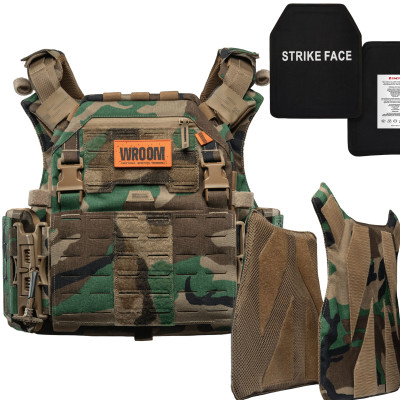 Body Armor Level 6 GHOST GEN5+ PRO with Level 6 Plates and Level 2 Side Ballistic Protection. Color Multicam Woodland