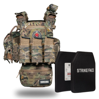 Lightweight body armor Neptun GEN4 V2, Class 6, multicam camouflage, fully equipped, quick-release system, +9 pouches.