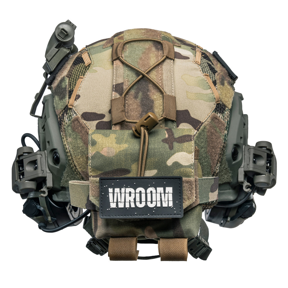 Балістичний бронешолом Fast NIJ IIIa олива з активними навушниками Earmor M32 (X), ліхтариком, кавер мультикам