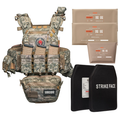 Body Armor "Ghost Gen4 V2" with Class 1 Ballistic Protection, Quick-Release System + 9 Pouches, Color Pixel