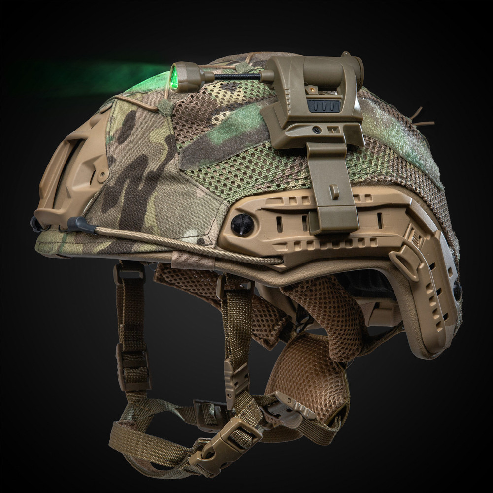 Tactical helmet torch. Color Coyote