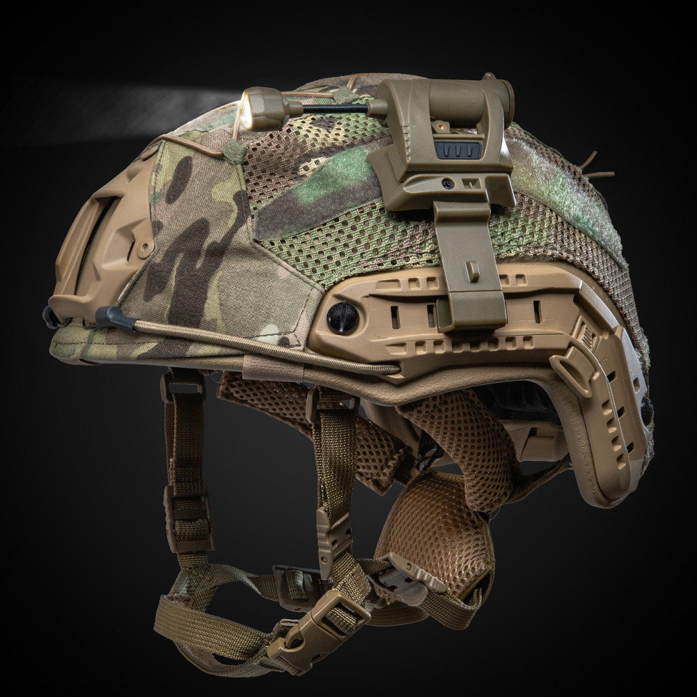 Tactical helmet torch. Color Coyote