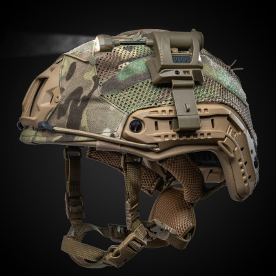 Tactical helmet torch. Color Coyote