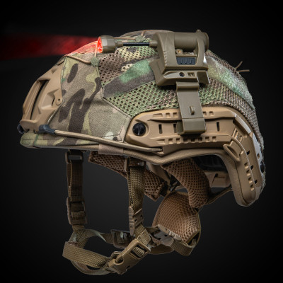 Tactical helmet torch. Color Coyote