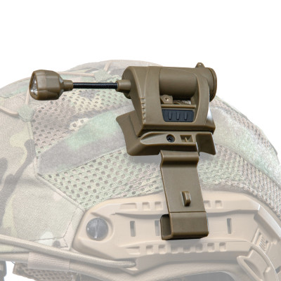 Tactical helmet torch. Color Coyote
