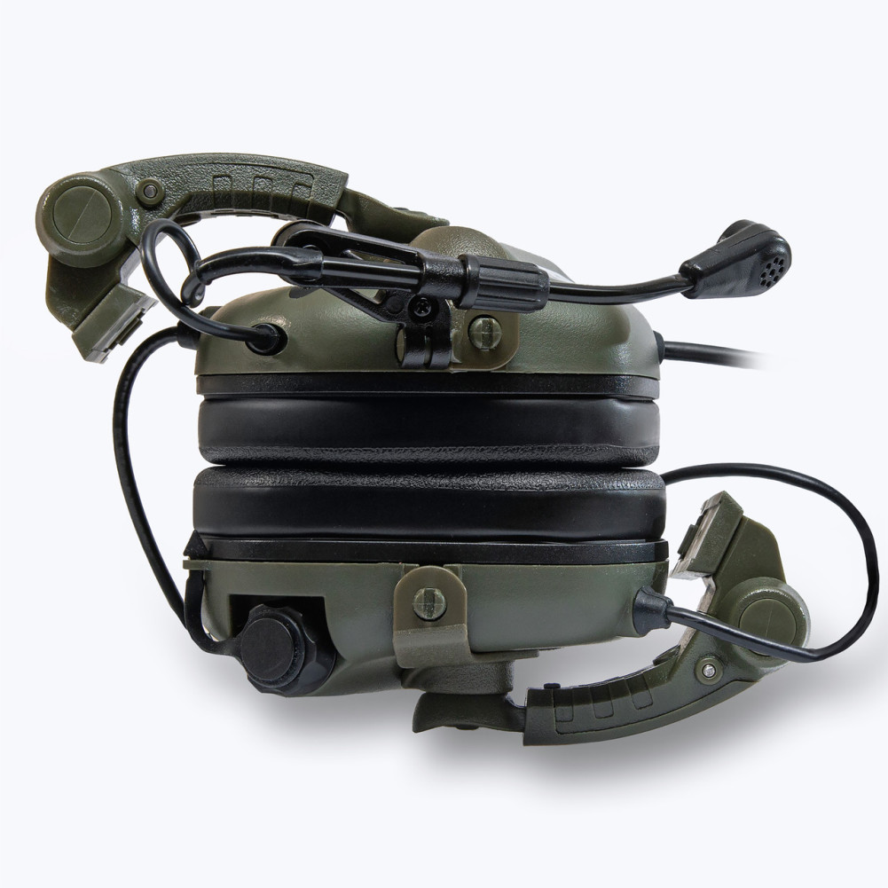 Earmor Mod4 M32(X) active headphones with cheburashka mounts, Color Olive