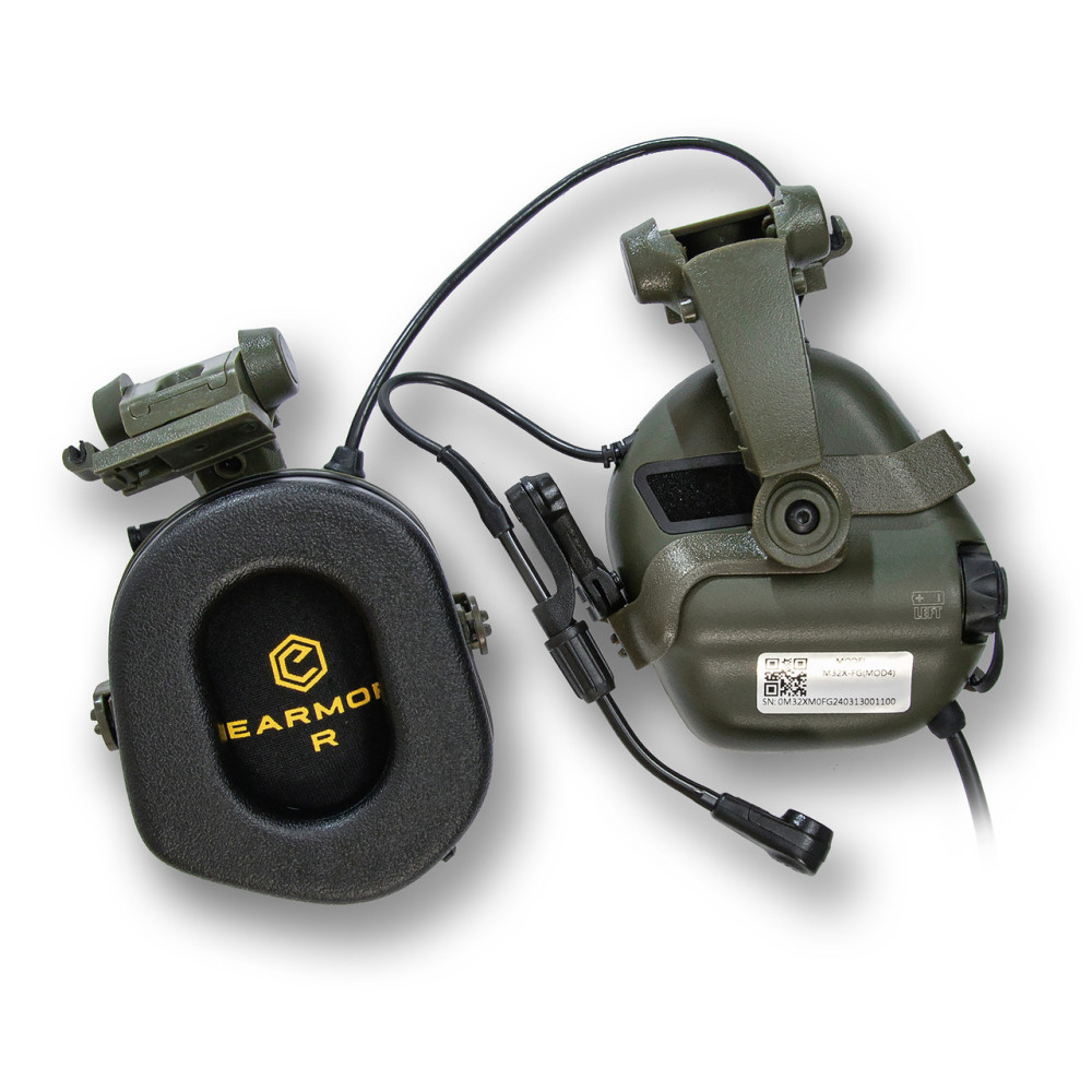 Активні навушники Earmor Mod4 M32 (X) з кріпленнями чебурашки, оливкові