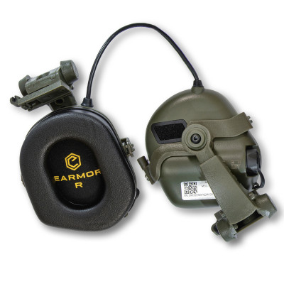 Активні навушники Earmor Mod4 M31 (X) з кріпленнями чебурашки, оливкові