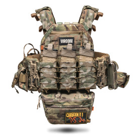 Плитоноска покращена «Ghost Gen4 V2» із системою швидкого скидання + 9 підсумків, колір мультикам