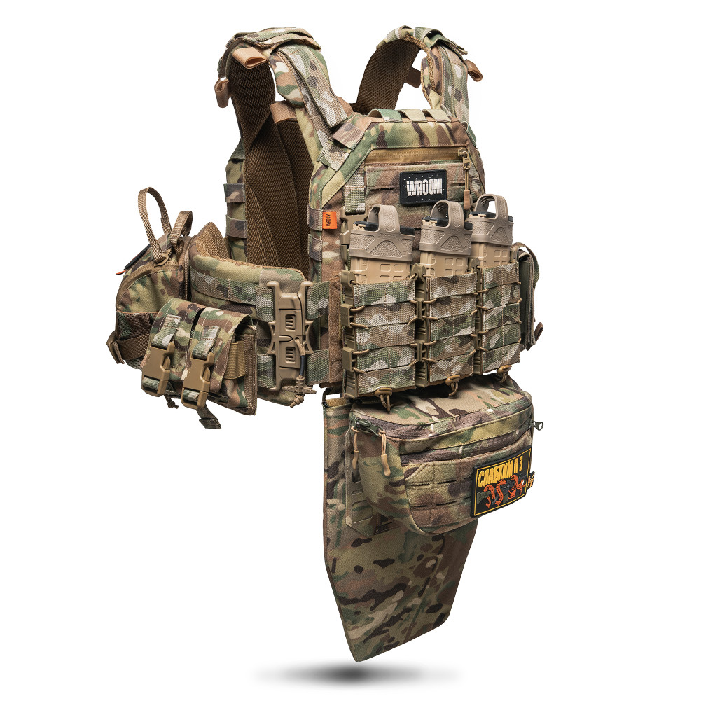 Бронежилет 6 класу "Ghost Gen4 V3+" з балістичним захистом 2 класу, системою швидкого скидання + 9 підсумків, колір мультикам