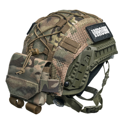 Hełm balistyczny Sestan-Busch Kask BK-ACH-HC oliwkowy z systemem zawieszenia Cam-Fit + osłona multicam