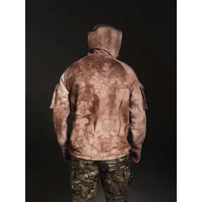 Hoodie “Your Story” with additional pockets. Color: beige camouflage