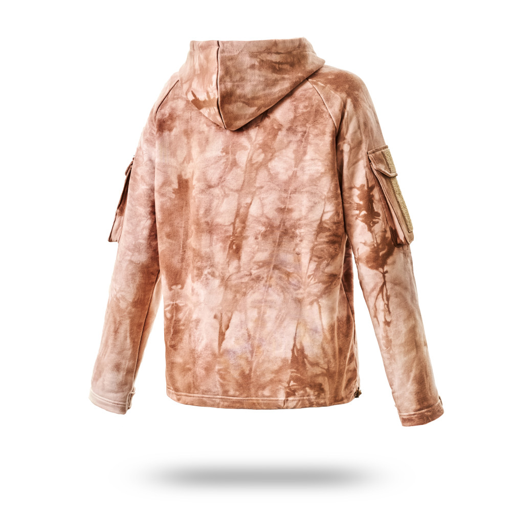 Hoodie “Your Story” with additional pockets. Color: beige camouflage