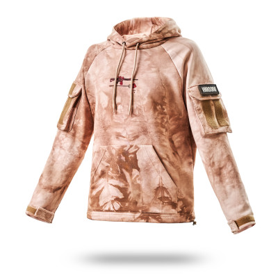 Hoodie “Your Story” with additional pockets. Color: beige camouflage