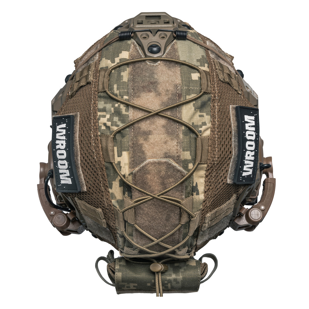 Балістичний шолом Sestan-Busch Helmet койот з активними навушниками Earmor M32 (X) + кавер піксель
