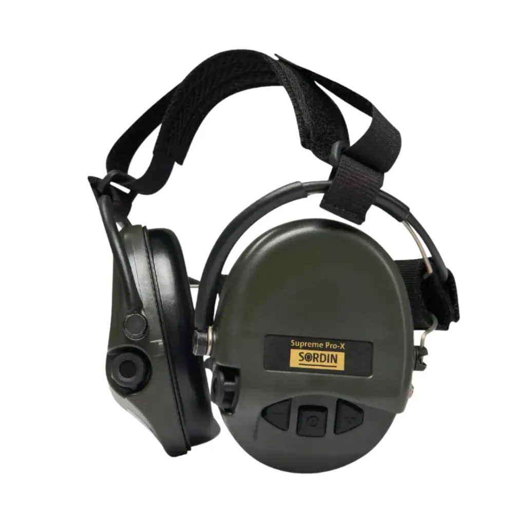 Активні навушники Sordin Supreme Pro-X Neckband, колір оливковий.