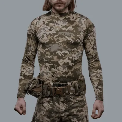 Рашгард тактичний WROOM. Колір Піксель