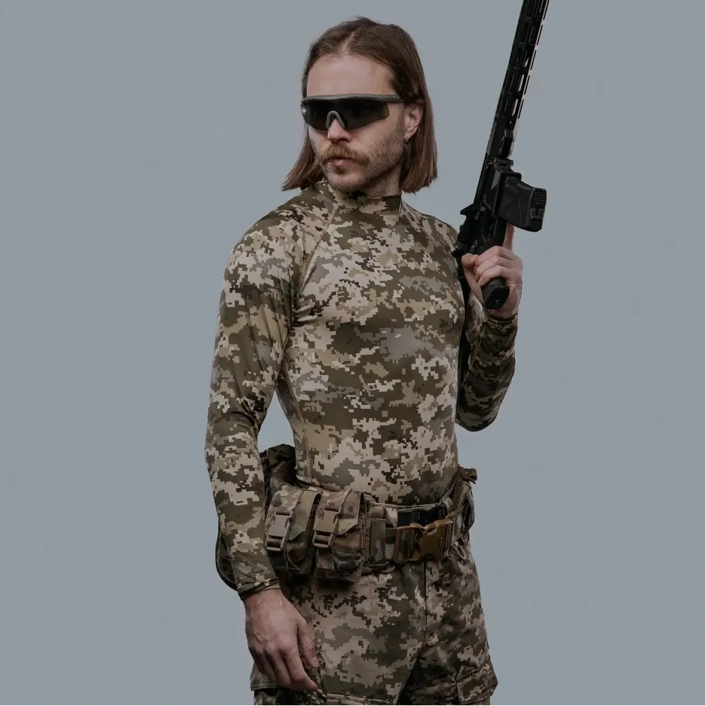 Рашгард тактичний WROOM. Колір Піксель
