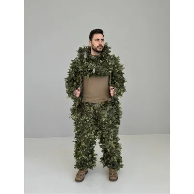 Маскувальний костюм Ghillie V8 PRO. Колір зелений (Літній Ліс)