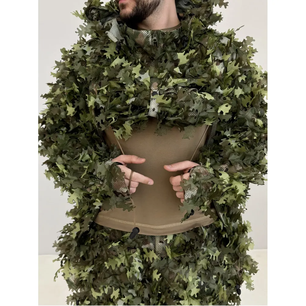 Маскувальний костюм Ghillie V8 PRO. Колір зелений (Літній Ліс)